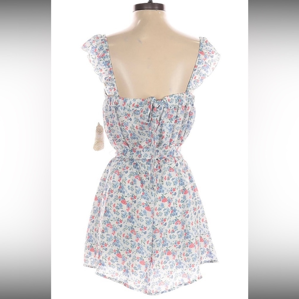 Altar’d State Floral Ruffle Tie Waist Romper Size M | Cottagecore Summer - Picture 2 of 4